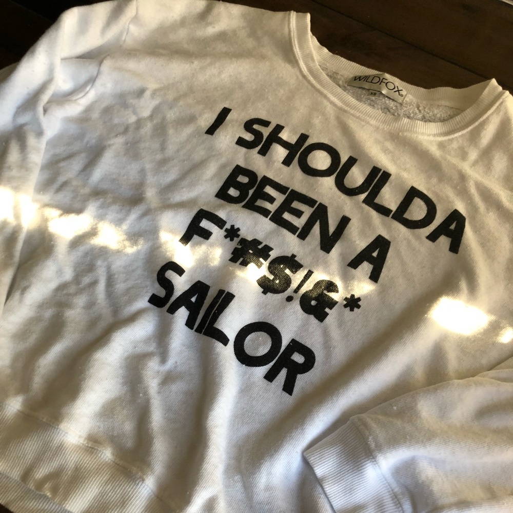 RARE white and black Wildfox Sweatshirt